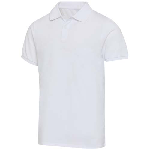 Beryl 220 g/m² Kurzärmeliges Poloshirt Bio-Recyclingmaterial (OCS), unisex - weiss / XS