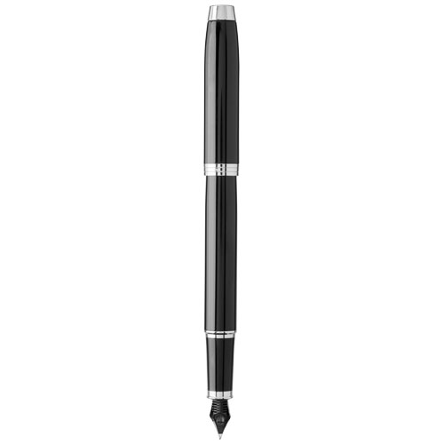 Parker IM Füllfederhalter (blaue Mine) - schwarz / chrom
