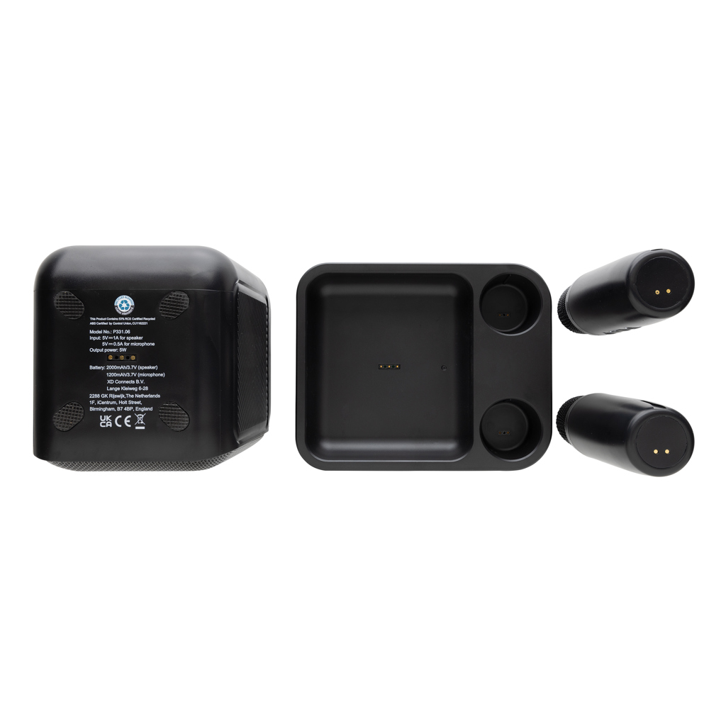 Singvibe Karaoke-Set mit Doppelmikrofon aus RCS rec. ABS