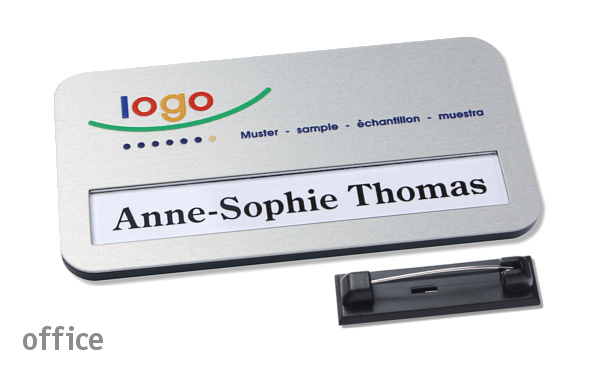Namensschild office 35 "alu-print"