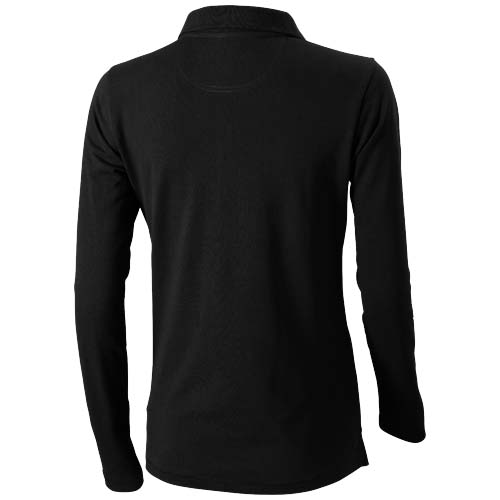 Calgary 180 g/m² Langarm Poloshirt für Damen - schwarz / M