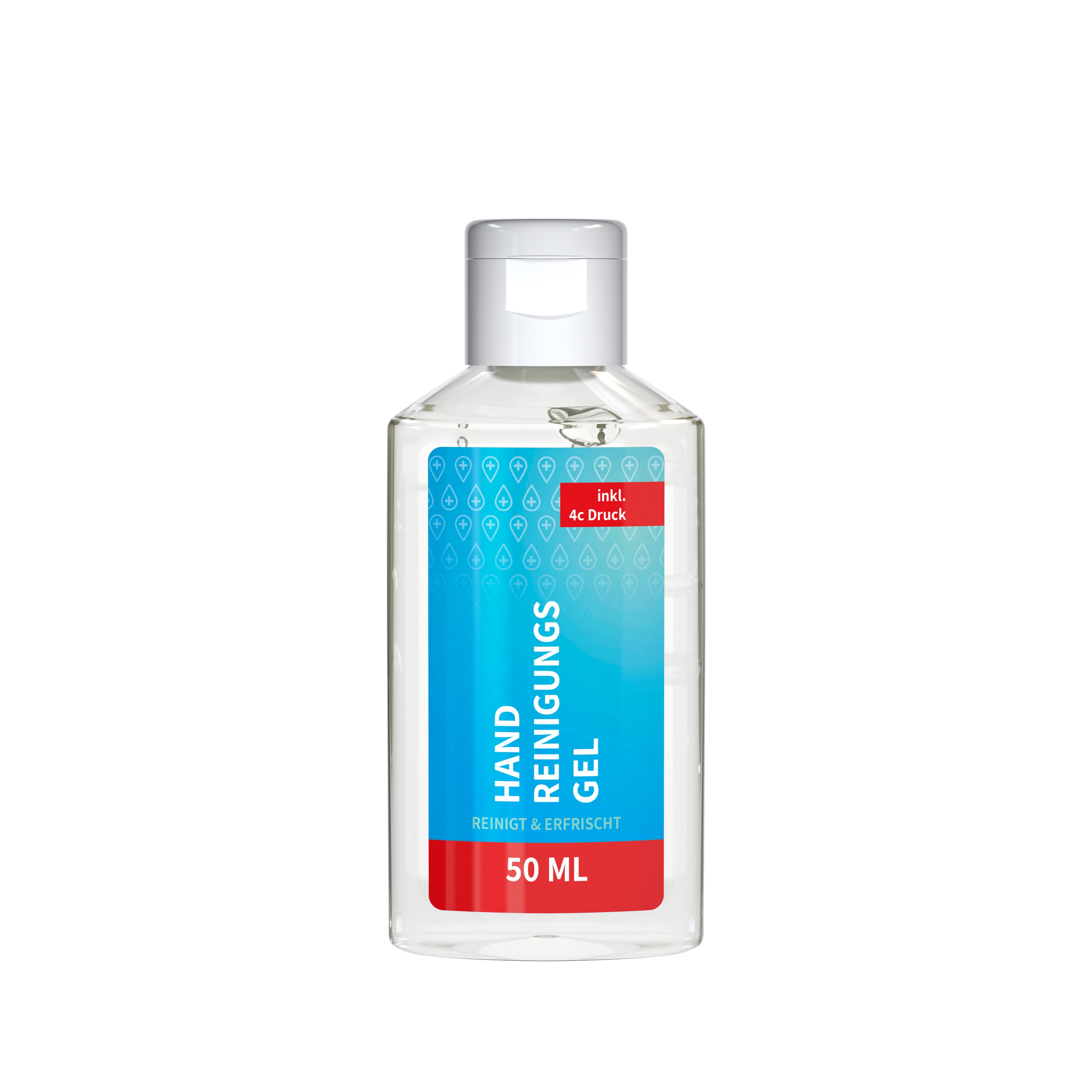 Handreinigungsgel, 50 ml, Body Label (R-PET)