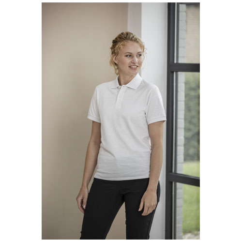 Emerald 200 g/m² Aware™ Polo Unisex aus recyceltem Material - weiss / XS