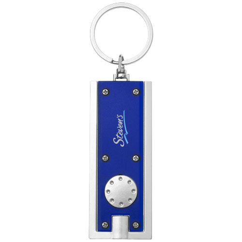 Castor LED-Schlüssellicht - blau / silber