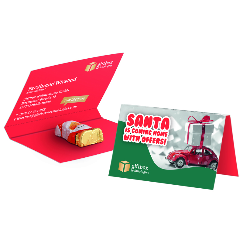 Werbekarte Visitenkartenformat Weihnachten