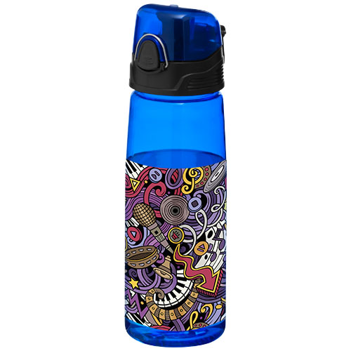 Capri 700 ml Tritan™ Sportflasche - transparent blau