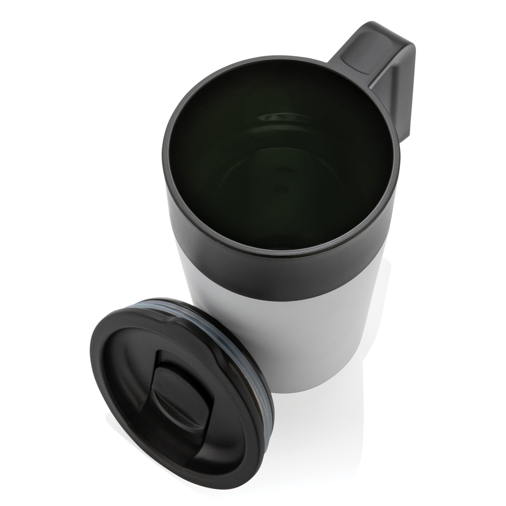 GRS recycelte PP und Stainless Steel Tasse mit Griff