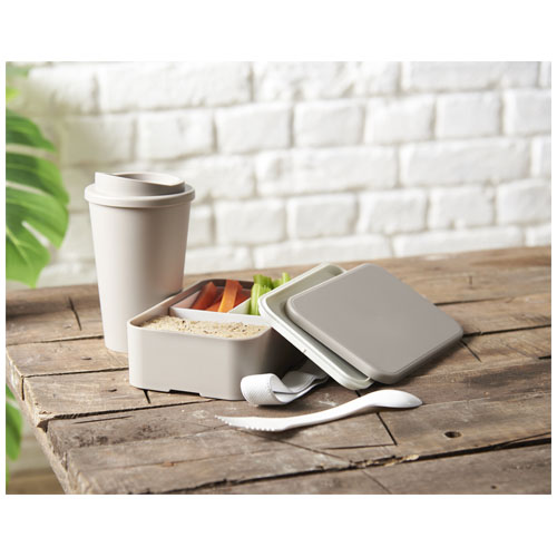 MIYO Renew 700 ml Lunchbox - elfenbeinweiß / kieselgrau