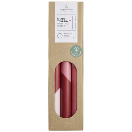 Originalhome Eden Diagonale Kerzen – 3er-Set - rot