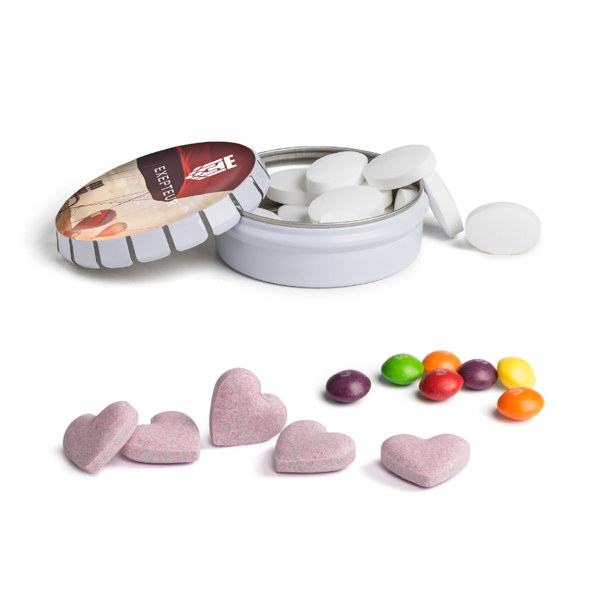 Brauseherzen in Mini Clic Clac Box