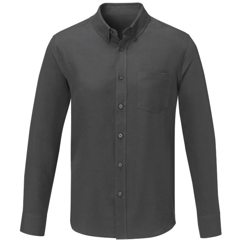 Pollux 130 g/m² Herrenhemd mit langen Ärmeln - storm grey / S